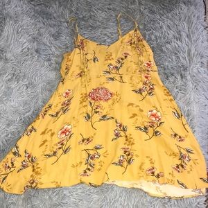 little yellow, floral dress